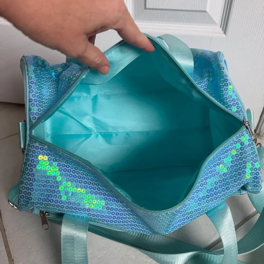 Disney Frozen Anna Elsa Blue Kids Size Duffle Bag